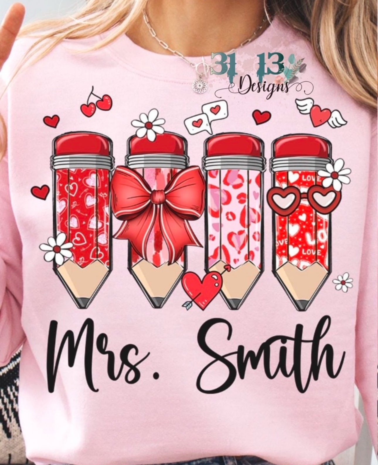 Custom Valentines Pencils