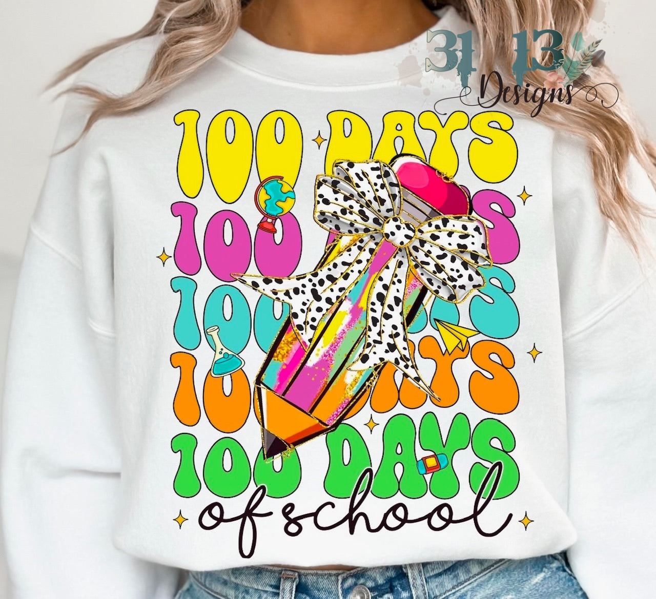 100 Days - Dot Bow Pencil