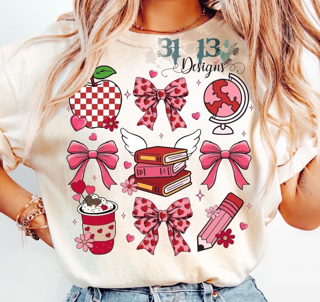 Valentines Teacher Bow Collection