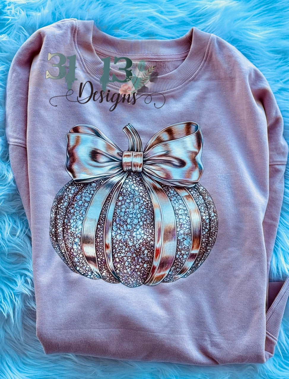 Rose Gold Bling Pumpkin