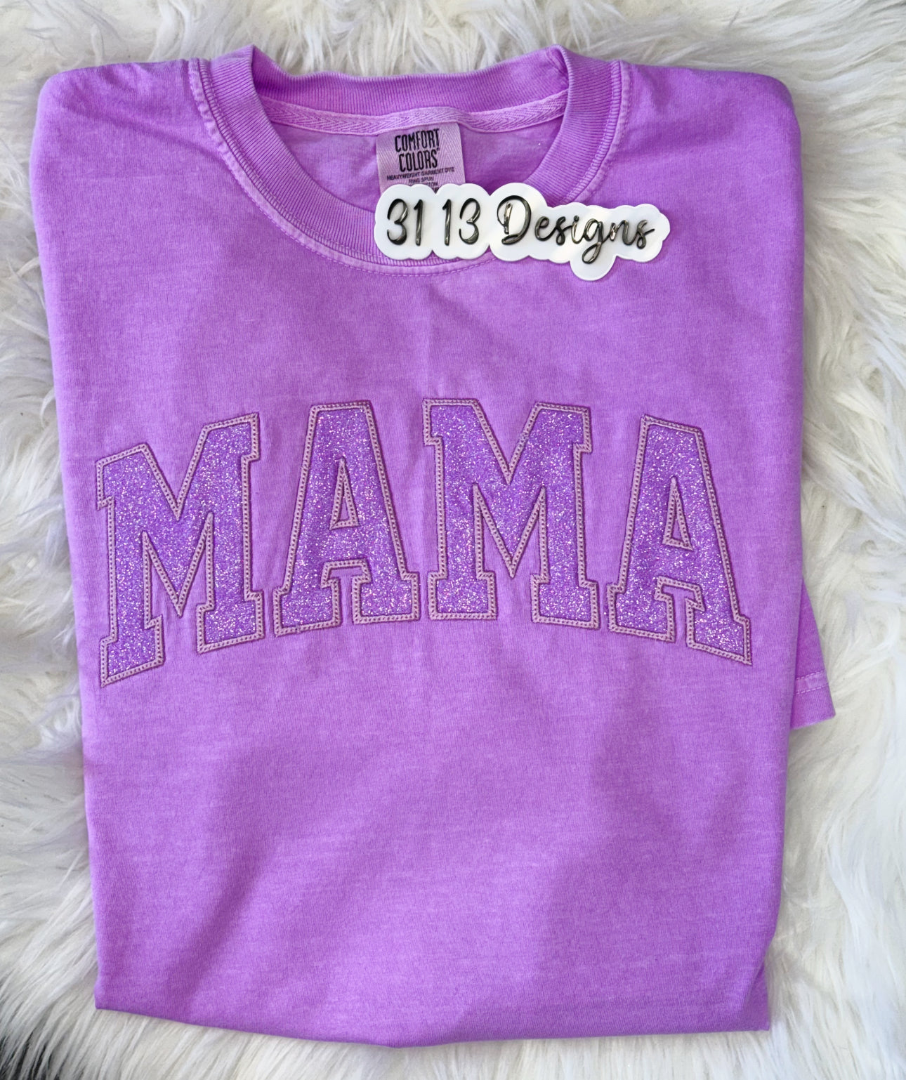 Glitter MAMA Embroidered Shirt