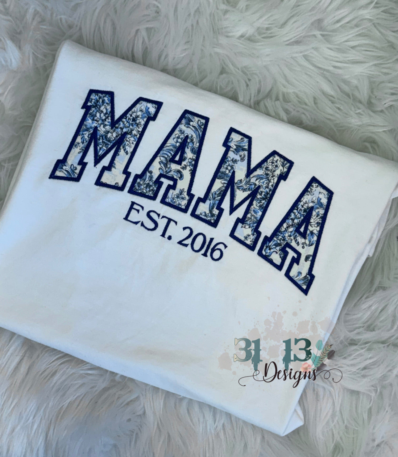 Mama Est. (Year) - Fabric Appliqué