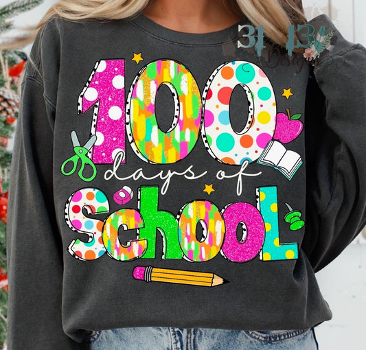 100 Days Neon Dots